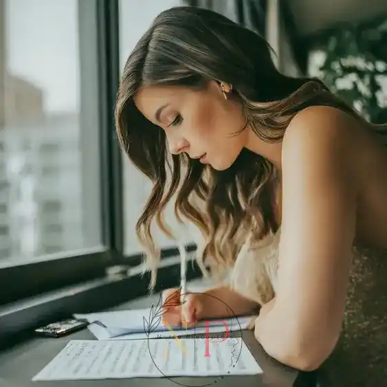 nurse writing on notebook