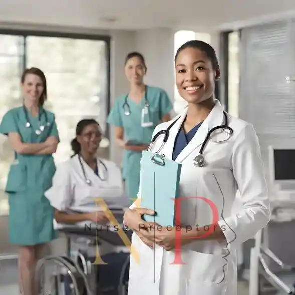 a nurse with her subordinates and a patient on wheel chair