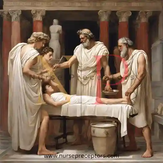 a greek physician healing a sick