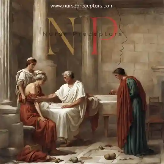 Roman physician healing a sick