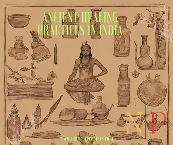 a monk in center and surrounding different types of posts and herbals
