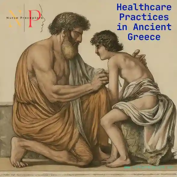a Greek physician healing a child