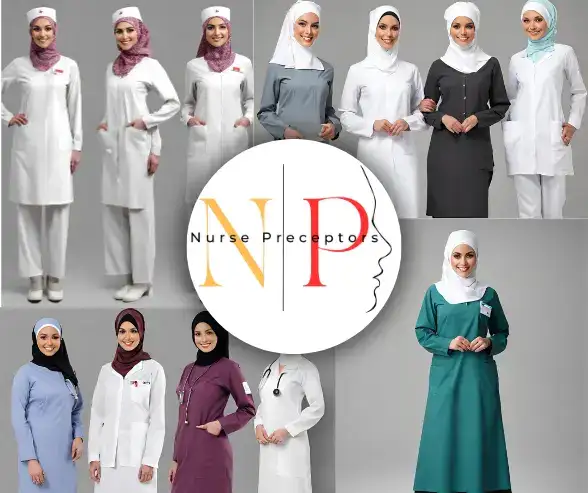 muslim nurse in different scrubs