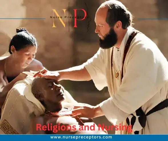 a priest healing a patient