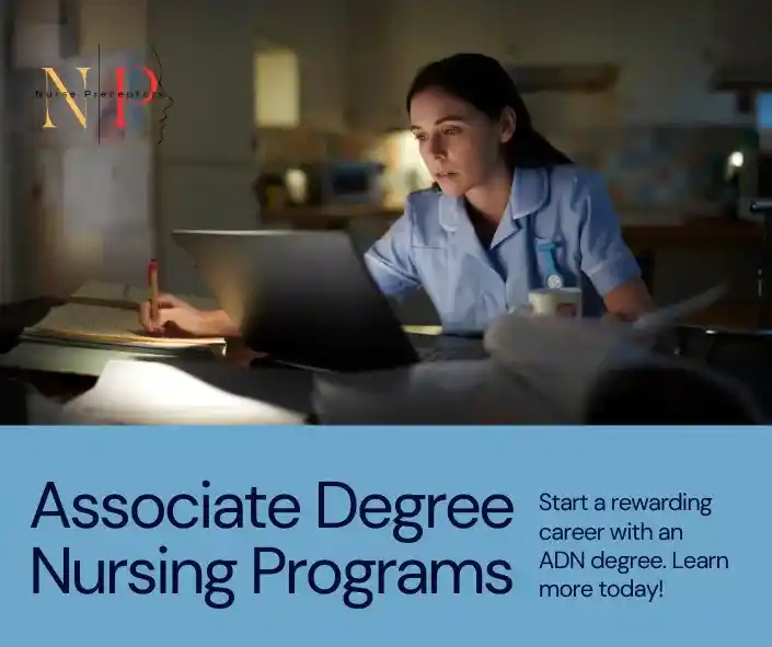 nurse reading on laptop