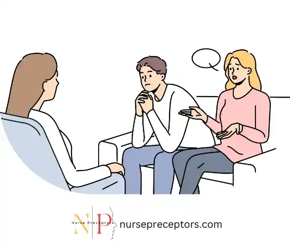 nurse listening to patients