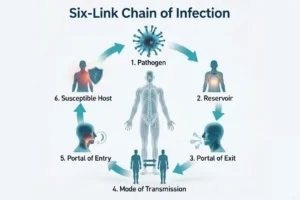 six-link chain of infection