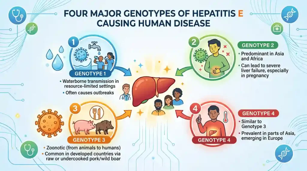 Four Genotypes four genotypes of hepatitis E
