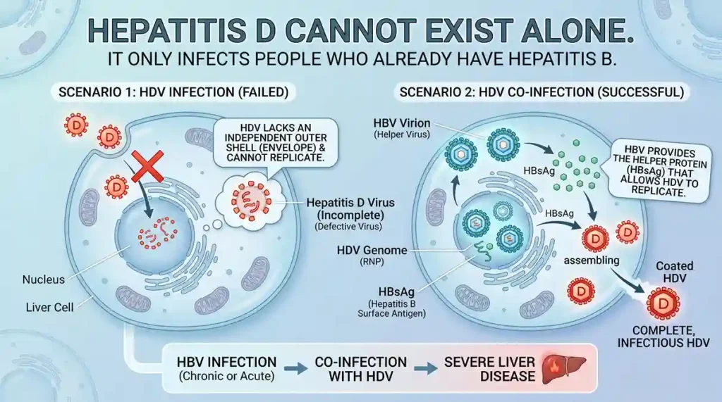 Hepatitis-D Transmission two scenarios of hepatitis D transmission